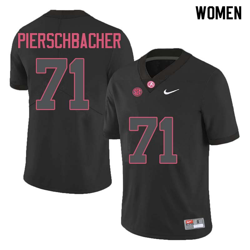 Alabama Crimson Tide Women's Ross Pierschbacher #71 Black NCAA Nike Authentic Stitched College Football Jersey CP16A08PS